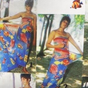 NWT Island style blue bathing suit cover up / wrap​​​​​​​​​​​​​​​